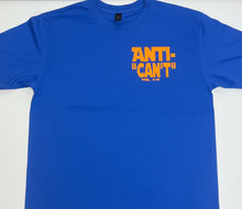 Load image into Gallery viewer, Anti-“Can’t” Pocket Tee – Spring ‘26 Edition (Royal blue/neon orange)
