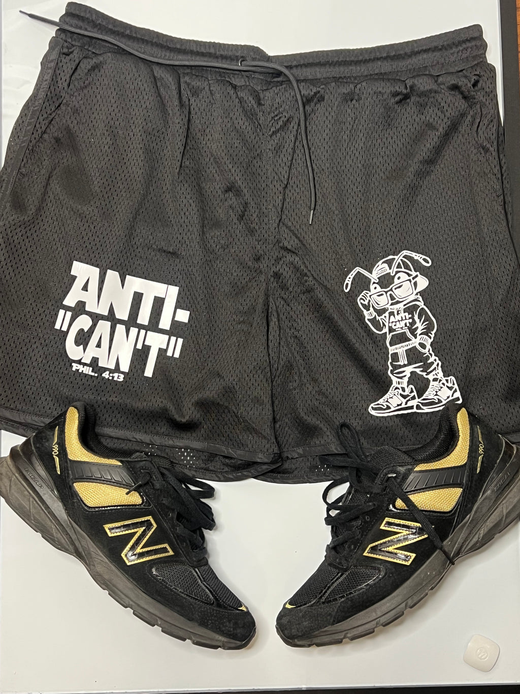 Anti-"Can't" Double-Layer Mesh Shorts